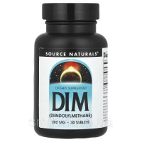 Дііндолілметан, 200мг, DIM, Source Naturals, 30 таблеток