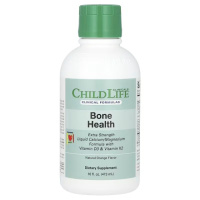 Кальцій та магній з вітамінами D3 та K2, смак апельсину, Liquid Calcium/Magnesium Formula with Vitamin D3 & Vitamin K2, ChildLife Clinicals, 473 мл