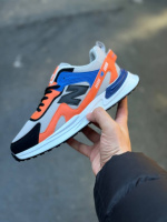 Кросівки  весна літо New Balance колір сірий /синій /жовтогарячий