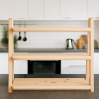 Универсальная деревянная полка из натурального дерева из ели, устойчивая и крепкая полчка (38х44х18