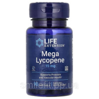 Лікопін, 15 мг, Mega Lycopene, Life Extension, 90 гелевих капсул