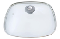 Крышка стеклянная Kamille - 280 x 280 мм серая 1 шт.