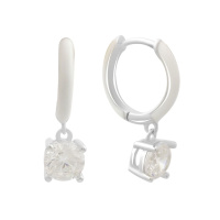 Серебряные серьги CatalogSilver с фианитами, емаллю (2180777)