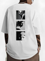 Футболка з ДТФ принтом оверсайз чоловіча жіноча стильна