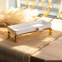 Блюдо сервірувальне порцелянове 25х10 см для закусок фруктів десертів LB-1566BH