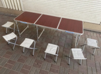 Раскладной стол для пикника (длина 1.8 м) + 6 стульев Стол для пикника и отдыха на природе – очень удобный