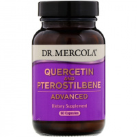 Кверцетин и Птеростильбен, Quercetin and Pterostilbene Advanced, Dr. Mercola, 60 капсул