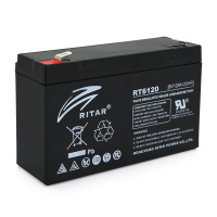 Аккумуляторная батарея AGM RITAR RT6120A, Black Case, 6V 12Ah  ( 150 х 50 х 93 (99) ), 1.66kg Q10