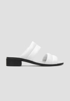 Жіночі шльопанці з натуральної шкіри білі v7-210-11b