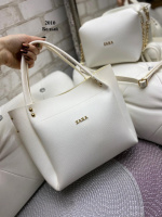 Білий — Zara — комплект сумка + клатч — на блискавці, зі знімним ременем у комплекті (2010)