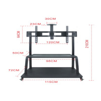 Кронштейн для TV PiPo PP- 2100A , 40«-70»-100«, до 65кг, без наклона, Black, + стойки в комплекте, Box