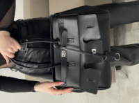 Сумка Balenciaga Bel Air Tote Bag Big size чорний+срібло — Premium