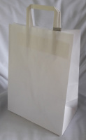 Пакет паперовий «Білий КРАФТ» з пласкими ручками 250х150х350 мм