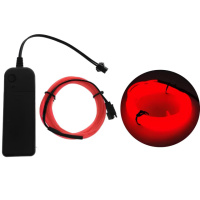 Светодиодная лента RESTEQ красная 5м LED неоновый провод с контроллером водонепроницаемый гирлянда для вечеринок Хэллоуина декора