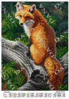 Схема для часткової вишивки Лисиця