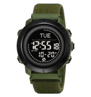 Чоловічий тактичний годинник Skmei 2620NAG Army Green з компасом та крокоміром