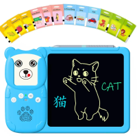 Інтерактивний планшет для вивчення англійської мови з LCD-дошкою для малювання і 112 картами (240 слів)