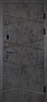 Двері вхідні квартира РУБІЖ Діагональ Оксид темний