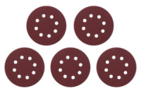 Круг шлифовальный на липучке Intertool 125 мм × Р180 с отверстиями (5 шт.) (BT-0589)