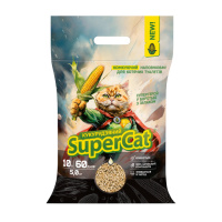 Кукурудзяний наповнювач SuperCat комкуючий  для котячих туалетів, 5 кг