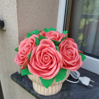 Світильник-нічник «Кошик з червоними трояндами»