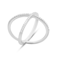 Серебряное кольцо CatalogSilver с фианитами, вес изделия 4,45 гр (60001893) 18.5 размер