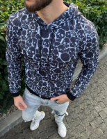 Сірий чоловічий худі з капюшоном