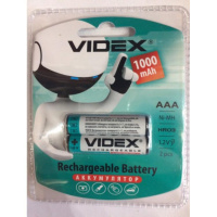 Акумулятор VIDEX Rechargeable R-03 1000mAh 1.2V (HR03, size AAA, NiMN)
