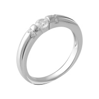 Срібне кільце SilverBreeze з фіанітами (2049555) 16 розмір