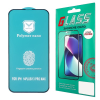 Защитная пленка для Apple iPhone 13 Pro Max/ 14 Plus (3D чёрная) Polycarbone