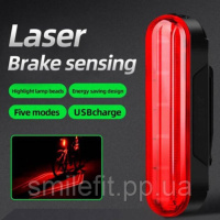 Велосипедний ліхтар акумуляторний LEADBIKE LD80-6LED з лазерною розміткою ліхтар, Ліхтар стоп