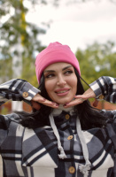 Жіноча зимова шапка на флісі Малиновий