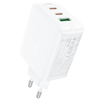 Зарядний пристрій Acefast A41 PD65W GaN (2*USB-C+USB-A), White - купити в SmartEra.ua