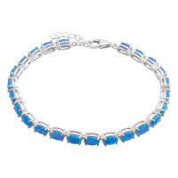 Серебряный браслет CatalogSilver с опалом, вес изделия 6,78 гр (2173915) 1720 размер