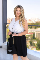 Костюм зі спідницею літній «Array» | Норма і батал Чорний, 46-48