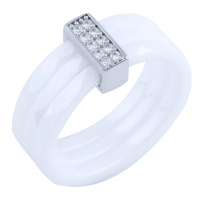 Серебряное кольцо CatalogSilver с керамикой, вес изделия 4,79 гр (1886175) 17 размер