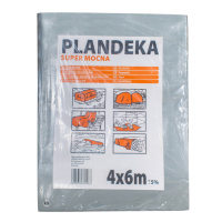 Тент 160г/м2  4мх6м  полипропиленовый  «PLANDEKA» от дождя и снега