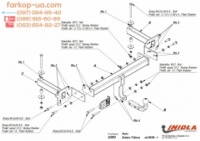 Тягово-сцепное устройство (фаркоп) Subaru Tribeca (2006-2014)