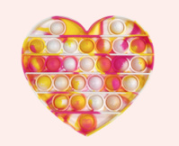 Антистресс игрушка Pop It Розовое сердце пупырка 5097