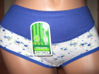Трусики жіночі Timanni бамбук принцип утяжки розмір XL/XXL (48-50) вставка в квітах фіолет
