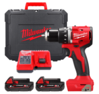 Дриль-шуруповерт акумуляторний безщітковий MILWAUKEE, M18 BLDDRC-202C, 60,5Нм (зарядний пристрій М12-18 С, 2 акумулятори М18 В2