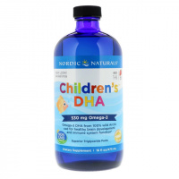 Рыбий жир (ДГК) для Детей, со Вкусом Клубники, Children's DHA, Strawberry, Nordic Naturals, 473 мл