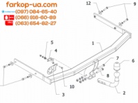 Тягово-сцепное устройство (фаркоп) Volkswagen Golf VI (universal) (2009-2013)