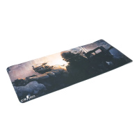 Коврик 300*700 тканевой CS Two Fighter с боковой прошивкой, толщина 2 мм, цвет Black/Red, Пакет