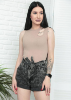 Облягаюча майка «Shape» оптом від виробника | Розпродаж моделі Мокко, 46-48