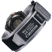 Ремінець Hemsut HS121 Super Strong Nylon Garmin Grey 20 mm для годинника сірий нейлоновий