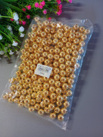 Пластиковые люкс  бусины/ 12 мм / золото / 250 грам