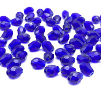 Хрустальные бусины «капля» Размер-  4*6 мм. Цвет - синий прозрачный. Цена указана за 1 шт