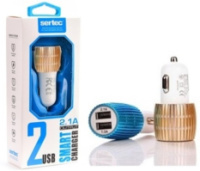 АЗУ 2USB для IPHONE 5 SERTEC ST-212 BLACK SILVER/BLACK GOLD/WHITE GOLD/WHITE SILVER