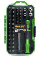 Набір біт 46 шт з викруткою Procraft SS-46